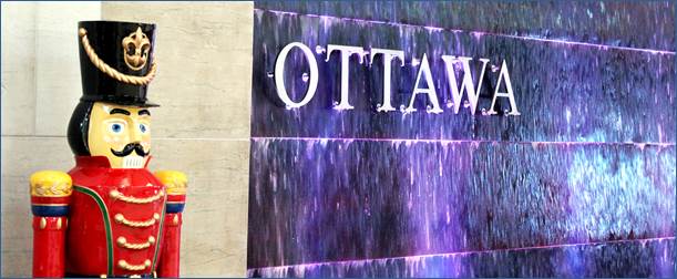 Nutcracker and Ottawa Airport waterfall